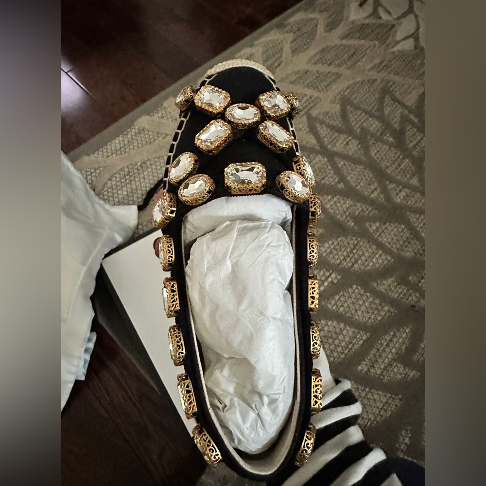 Never been worn, embellished Gucci espadrilles